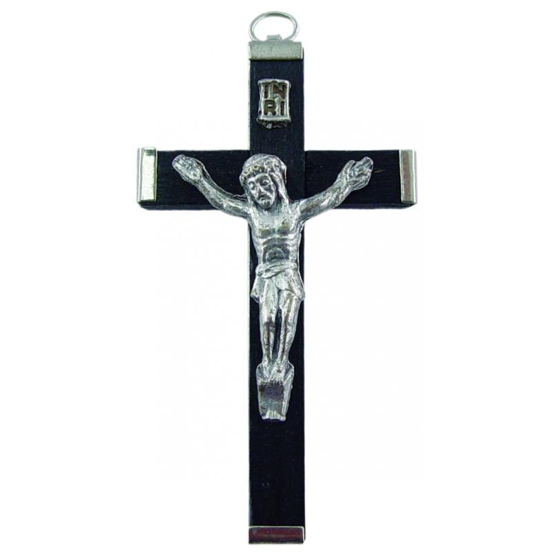 CRUZ Madera y Metal con Cristo 5 cm