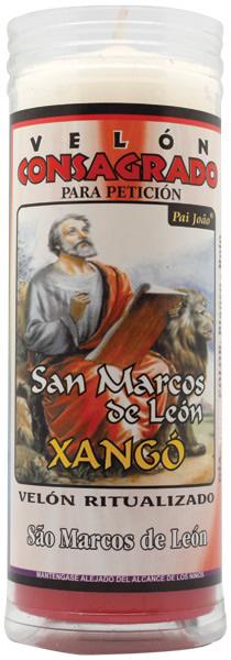 VELON CONSAGRADO Marcos de Leon (Xango) 14 x 5.5 cm (Incluye Ritual)