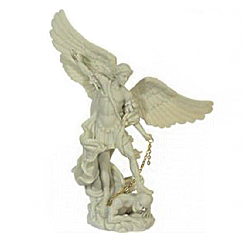 Aartsengel Michael(bescherm engel) wit met zwaard 37 cm