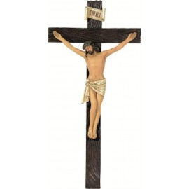 Jesus am Kreuz zum Aufhängen, bemalt ca 30 cm
