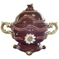 SOPERA Ceramica Oya Flor con asas 35 x 45 cm aprox. (Motivos Cenef…