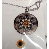 Collar Amuleto Mandala 3 cm (Acero)