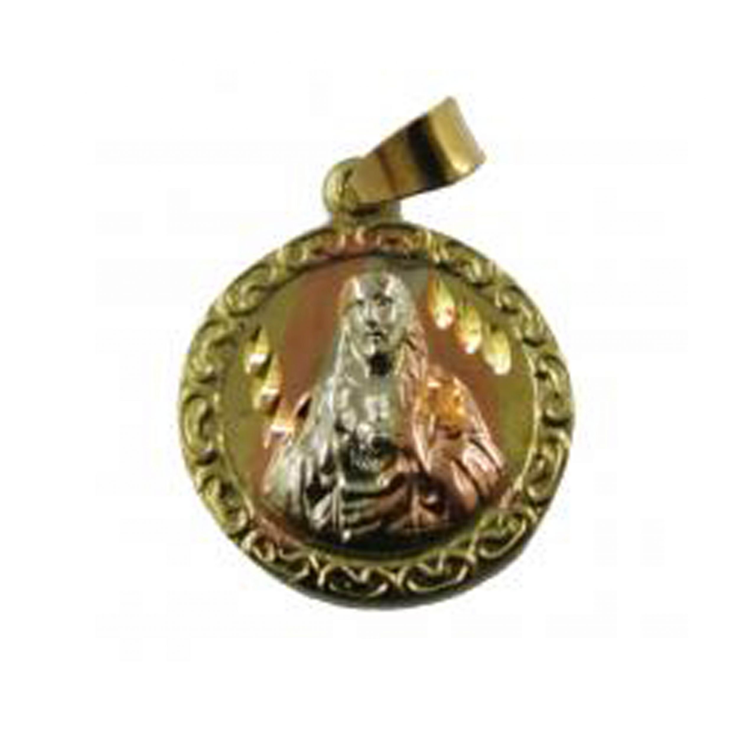 AMULETO Corazon de Jesus Medalla Tumbaga 3 Metales 2.5 cm aprox.