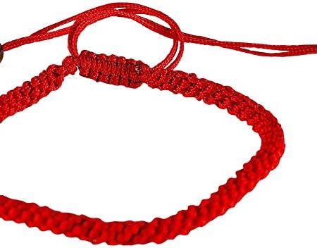 Forge Handmade Kabbalah Red String Bracelet with 2 Tiger Eye Bead