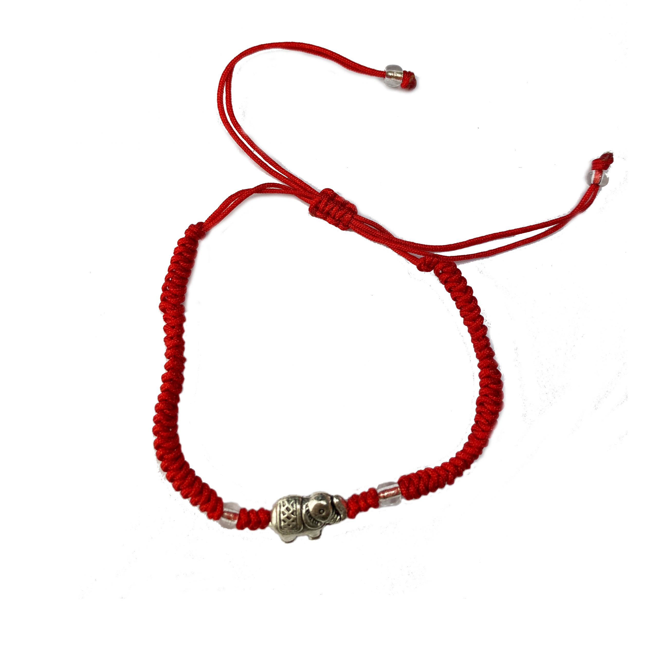 Elephant Charm Bracelet with Fishtail Fabric