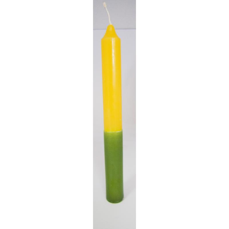 VELA Bujia Bi-Color Amarillo-Verde 20 x 2 cm