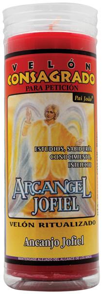 VELON CONSAGRADO Arcangel Jofiel 14 x 5.5 cm (Incluye Ritual)