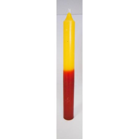 VELA Bujia Bi-Color Amarillo-Rojo 20 x 2 cm