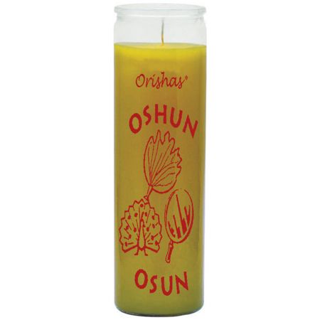 Kaars in glas Orisha Oshun