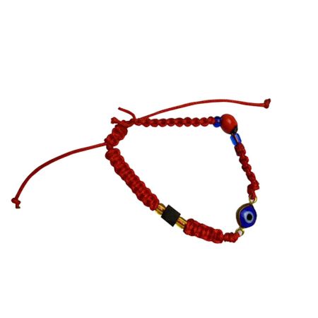 Bracelet For Children With Gold Azabache Turkish Eye And Beads