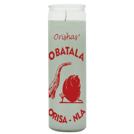 Kaars in glas Orisha Obatala