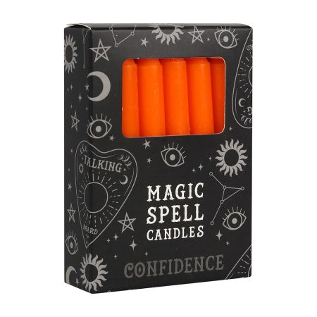 Magic Spell Candles 12 x ORANGE 'CONFIDENCE