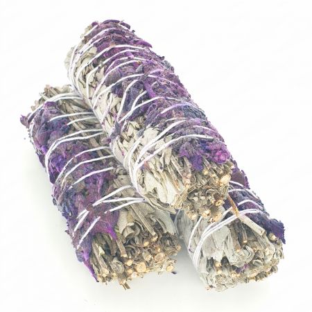 Witte Salie & Paarse Lavendel Smudge 12CM (25-30 GR) per stuk
