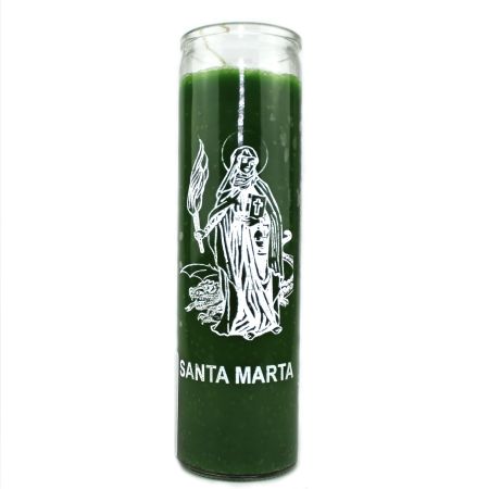 Kaars in glas Santa Marta groen