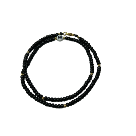 Collar Mix3 Negro y Letra M 22,5cm