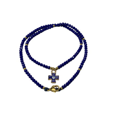 Collar Mix3 Azul con Cruz Azul 21cm