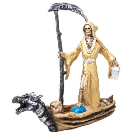 Imagen Santa Muerte en Barca 30 x 30 cm (Dor)