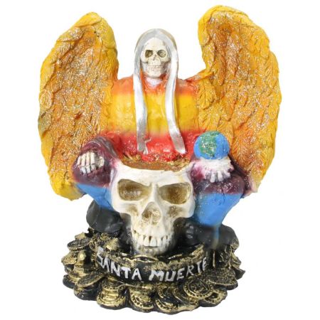 Imagen Santa Muerte Corazon 30 x 27cm (7 Colores) Artesanal puede variar en forma y color de los detalles